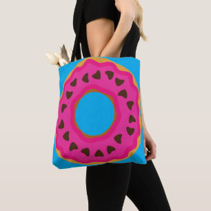 Bolsa Tote Sobremesa,Donut,Donut com Glacê e chocolate,Modern