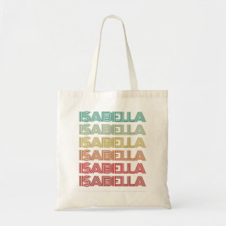 Bolsa Tote Sobrenome ISABELLA Girl Retro Personalised Groovy