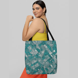 Bolsa Tote Sobreposição de formas geométricas padrão abstrato
