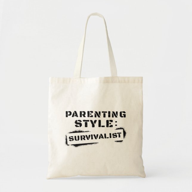 Bolsa Tote Sobrevivalista do estilo de parentalidade (Frente)