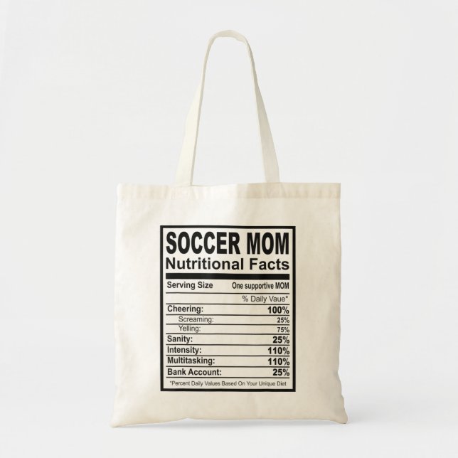 Bolsa Tote Soccer Mãe Fatos Nutricionais (Frente)