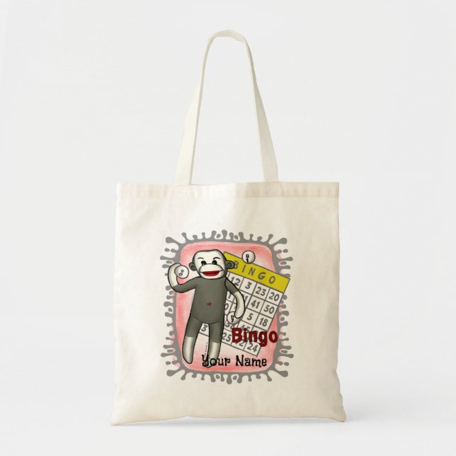 Bolsa Tote Sock Monkey Bingo (Frente)
