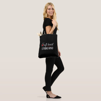 Bolsa Tote Soft Heart Strong Mind Inspirational Quote