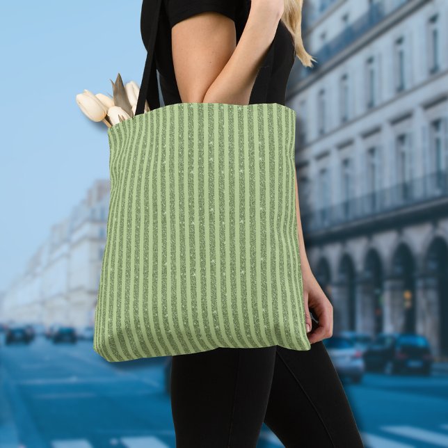 Bolsa Tote Soft Pistachio Glitter Style Minimal Pattern (Criador carregado)