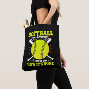 Bolsa Tote Softball foi inventado para mostrar a meninos como