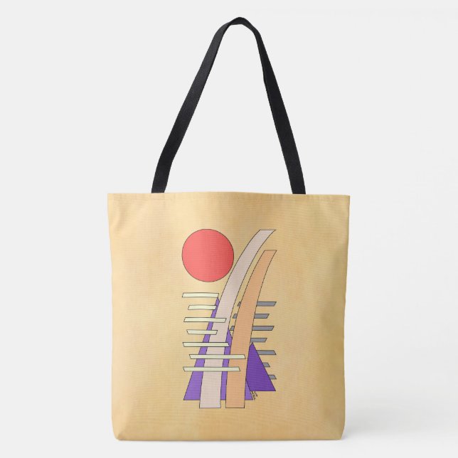Bolsa Tote Sol Abstrato, Sombras, Reflexos e Estruturas (Frente)