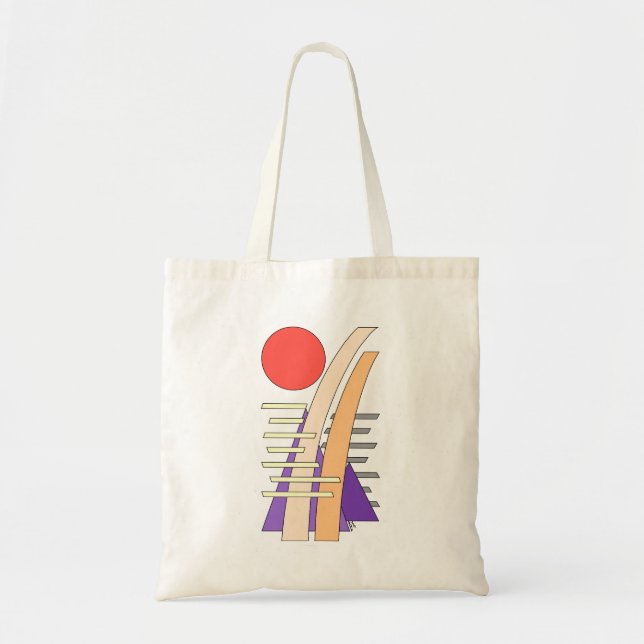 Bolsa Tote Sol Abstrato, Sombras, Reflexos e Estruturas (Frente)