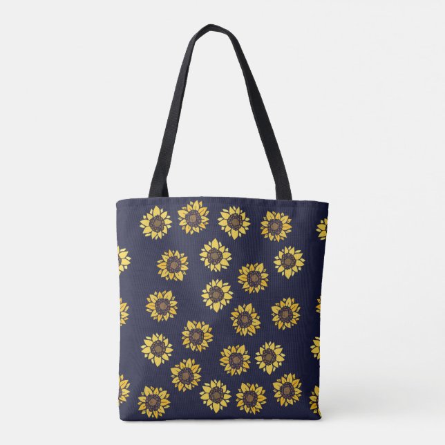 Bolsa Tote Sol de verão de girassol (Verso)