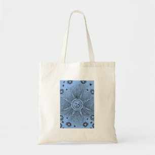 Bolsa Tote Sol Estrelas Antigo Céu Noturno Zodíaco Medieval