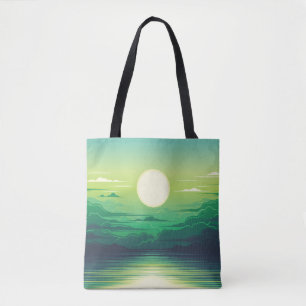 Bolsa Tote Sol no roupa de ilustração do mar,arte,beleza