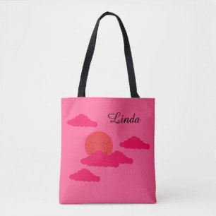 Bolsa Tote Sol Poente Laranja: Fuchsia