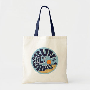 Bolsa Tote Sol Sal Areia Retro Praia Pôr do Sol