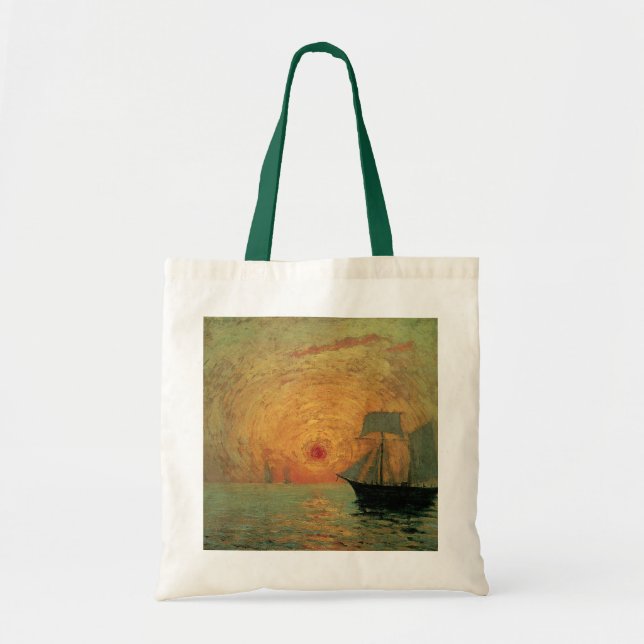 Bolsa Tote Sol Vermelho por Maxime Maufra, Impressionismo Vin (Frente)