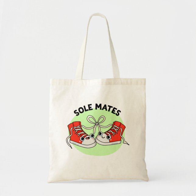 Bolsa Tote Sole Mates Funny Calçado Pun (Frente)