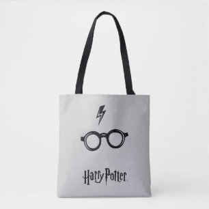 Bolsa Tote Soletra Harry Potter Lâmpadas, cicatriz e óculo