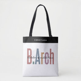 Bolsa Tote Solteiro BArch personalizado de graduação de arqui