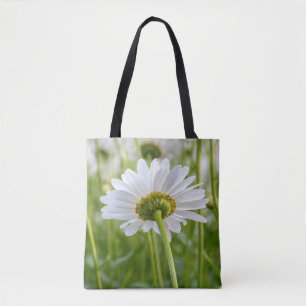 Bolsa Tote solteiro margarida branca no campo