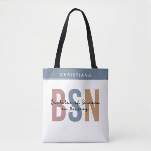 Bolsa Tote Solteiro Personalizado de Ciência BSN na Enfermage