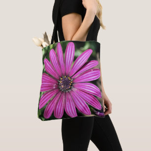 Bolsa Tote Solteiro Purple African Daisy Flower