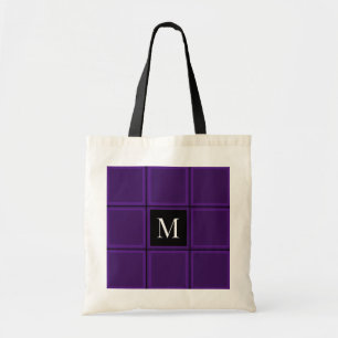Bolsa Tote Solteiro Real Roxo Escuro - Personalizado Inicial