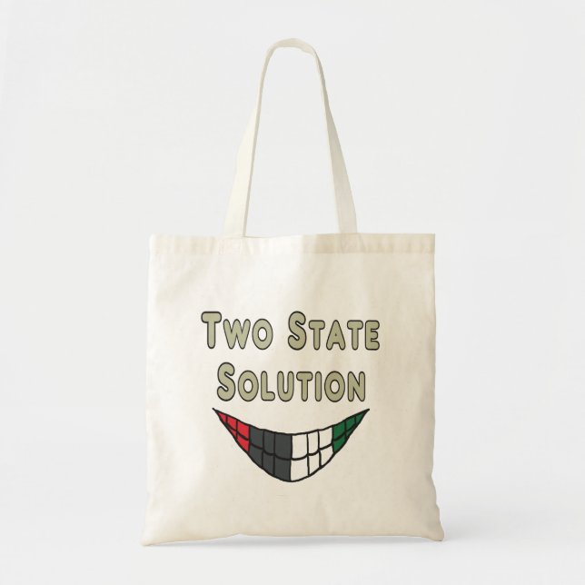 Bolsa Tote Solução de dois estados (Frente)