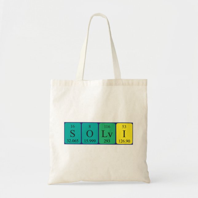Bolsa Tote Sölvi periódico nome da mesa tote bag (Frente)