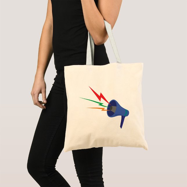 Bolsa Tote Som Megaphone Waves Token Bag (Criador carregado)