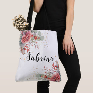Bolsa Tote Soma De Casamento Azul Pintado Penteado Pintado
