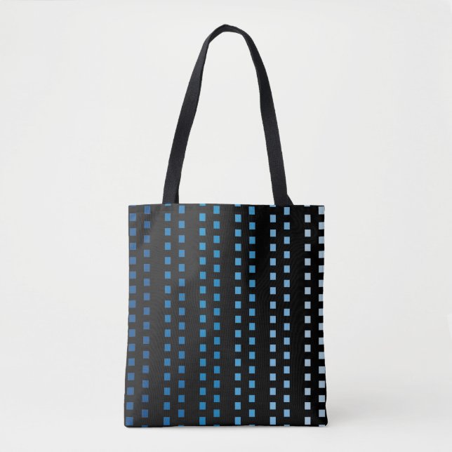 Bolsa Tote Sombras de Azul com Cor de Fundo Alterável (Frente)