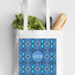 Bolsa Tote Sombras do Saco de Tota Monograma Azul