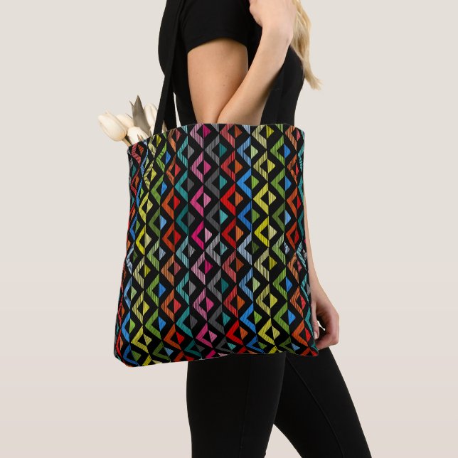 Bolsa Tote Sombreamento de Metade Ouros (Close Up)