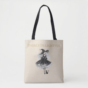 Bolsa Tote Sombriamente Delicioso – Edição Leve Bruxa & Gato
