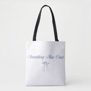 Bolsa Tote Something Blue Crew Design Laço Azul para as Ami