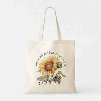 Bolsa Tote Somos todos Ouros Girassóis Dentro Românticos Flor