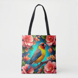 Bolsa Tote Songbird Perfeitado Entre Flores Brilhantes
