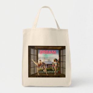 Bolsa Tote Sonhe Mais Arte Alterada Dançarinos Vintage 