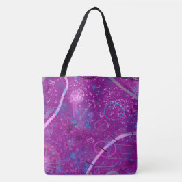 Bolsa Tote Sonho Abstrato Roxo