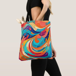 Bolsa Tote Sonho Abstrato Vibrante