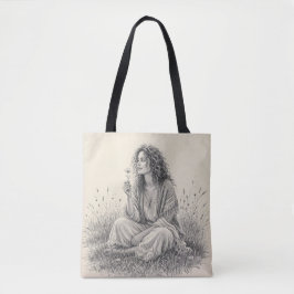 Bolsa Tote Sonho Boêmio Desenho a Lápis 