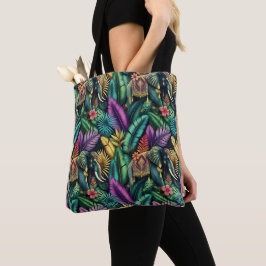 Bolsa Tote Sonho da Selva do Elefante Indiano Superfície Perf
