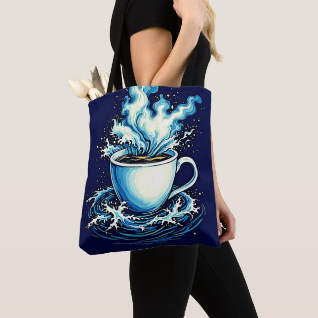 Bolsa Tote Sonho de Café Oceano (Close Up)