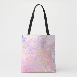 Bolsa Tote Sonho de Mármore Giratório em Pastel Suave Arte Ab