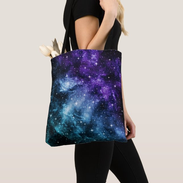 Bolsa Tote Sonho de Nebulosa da Galáxia de Teto Roxo #1 (Close Up)