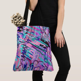 Bolsa Tote Sonho Roxo - Impressão de Abstrato Expressivo