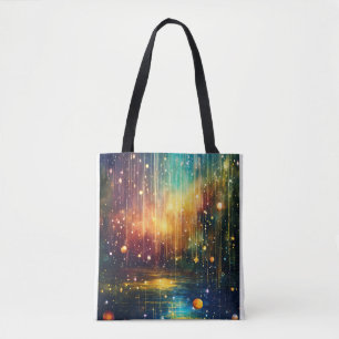 Bolsa Tote "Sonhos Celestiais: Chuva Mágica e Céus Estéreis T