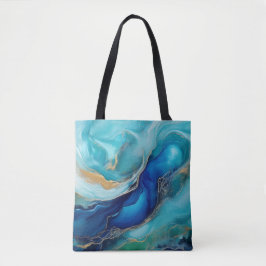 Bolsa Tote Sonhos De Cobalto: Um Abstrato Oceânico