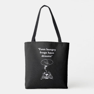 Bolsa Tote "Sonhos de Sapo Famintos" de animais inteligentes