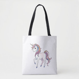 Bolsa Tote Sonhos de Unicórnio mágico - Design de Fantasia Wh