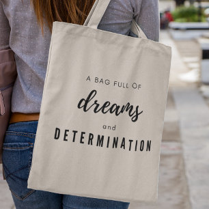 Bolsa Tote Sonhos & Determinação Mensagem Única