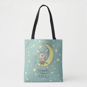 Bolsa Tote Sonhos tornam-se realidade Coelhinho na Lua